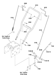 Handles And Controls Group Diagram and Parts List for 1696290-00 2012 Briggs and Stratton Snow Blower